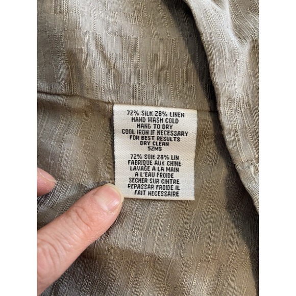 Eileen Fisher Open Front Jacket Womens L Silk Linen Blend Minimalist Lagenlook - Picture 5 of 8
